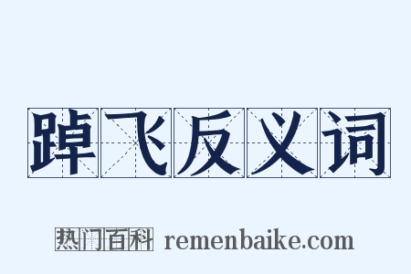 踔飞反义词是什么意思的图片
